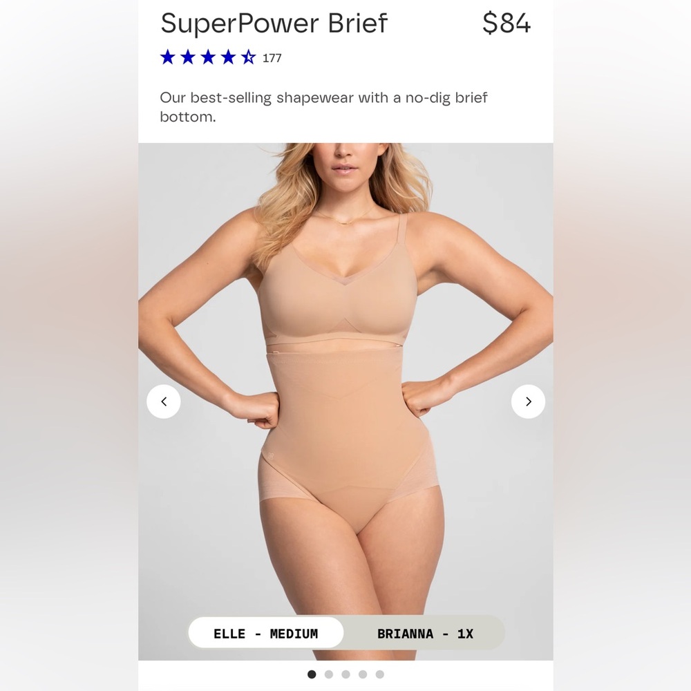 NWT Honeylove SuperPower Brief Shapewear in Sand
